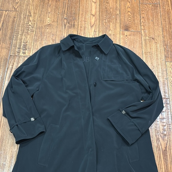 Jobis Black Winter Trench Coat Size 38 - Picture 2 of 4